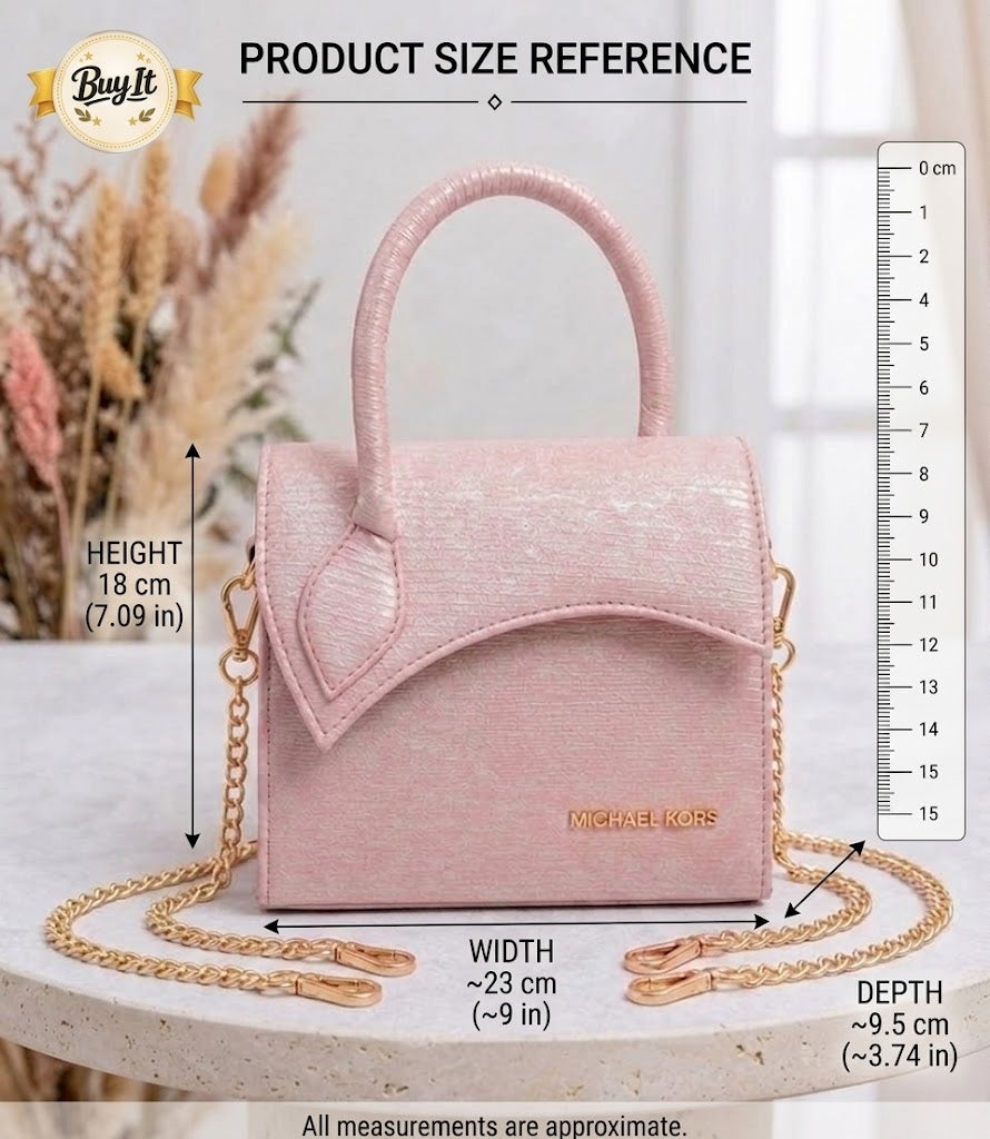 Michael Kors Blush Pink Textured Mini Top-Handle Bag