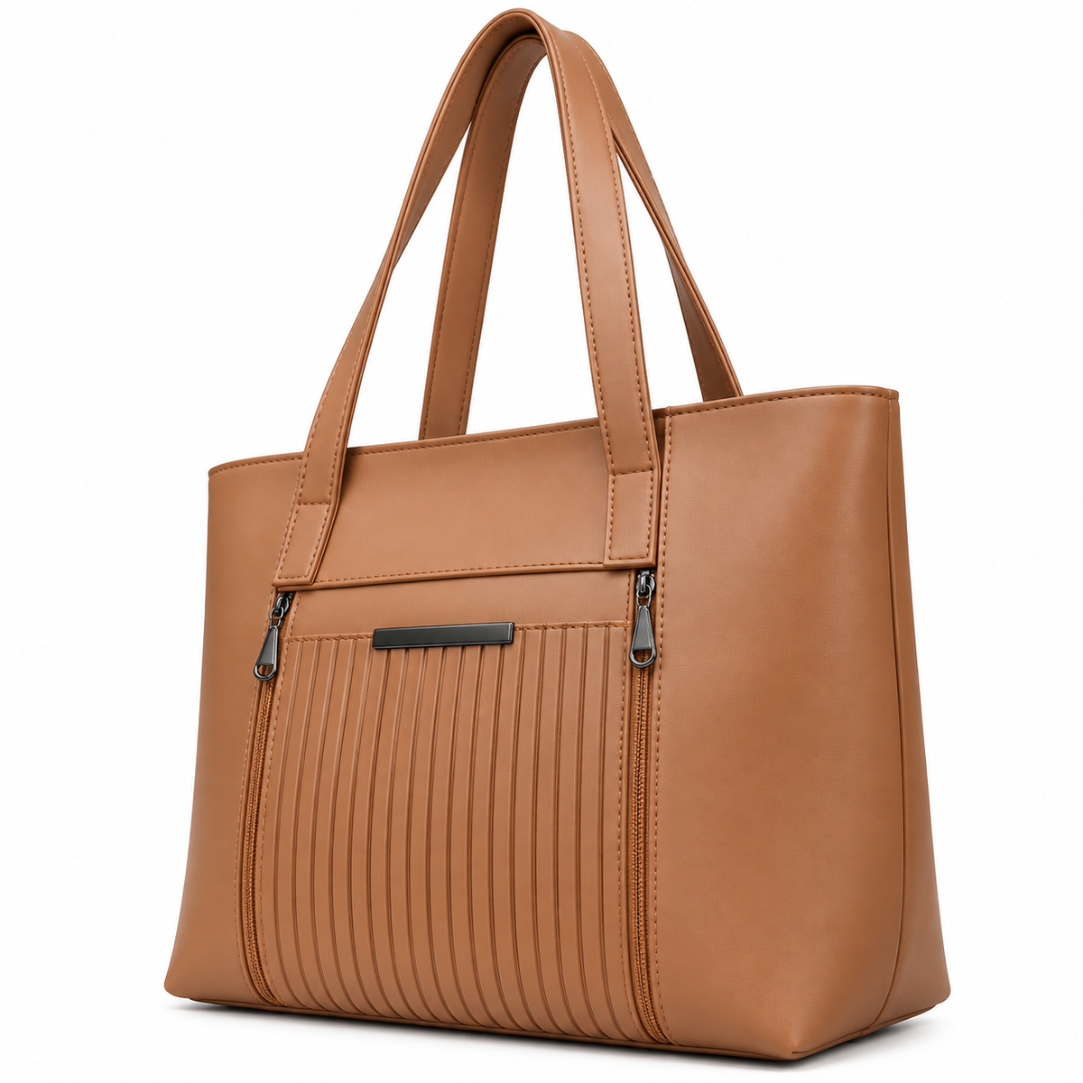 Caramel Tan Side Profile Tote Bag
