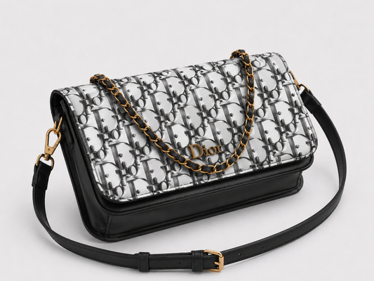Midnight Charcoal Monogram Flap Bag