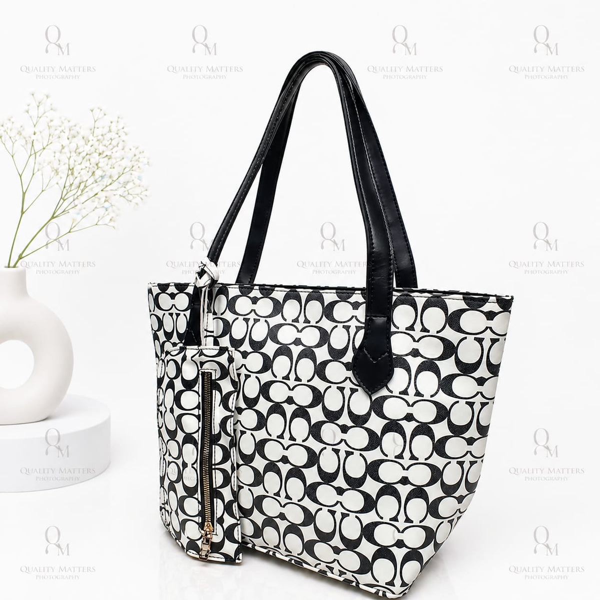 Timeless Black & White Tote Bag Collection
