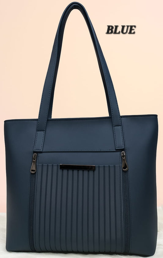 Midnight Blue Side Profile Tote Bag