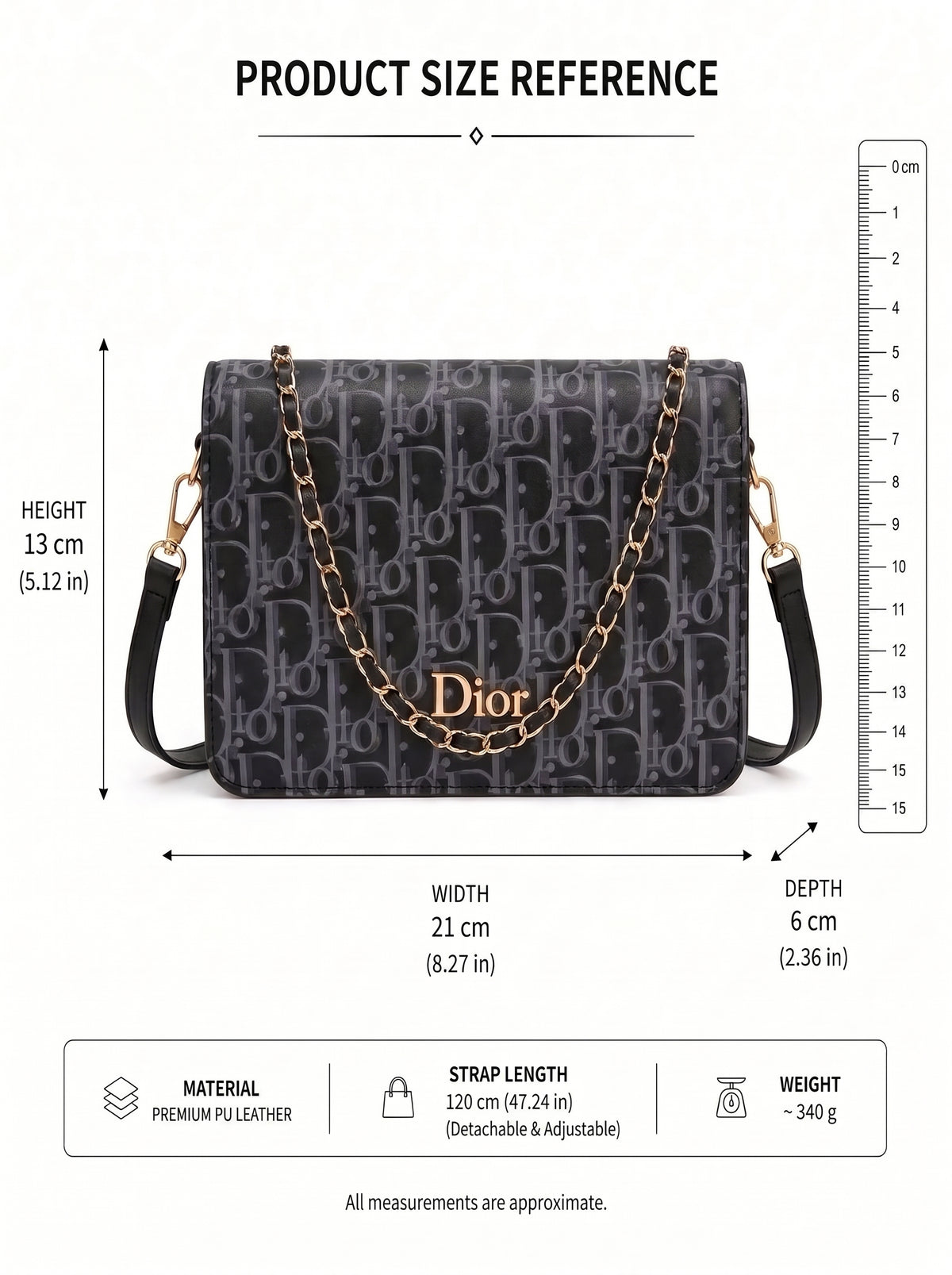 Midnight Monogram Crossbody Bag