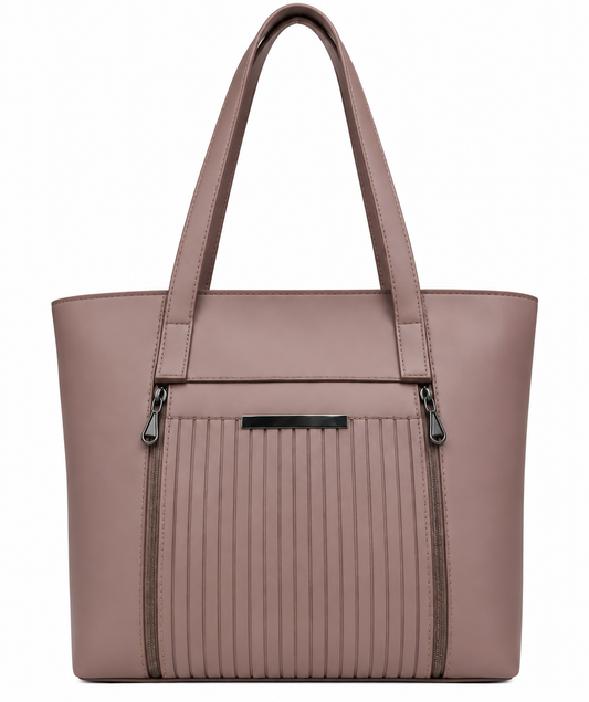 Taupe Side Profile Tote Bag