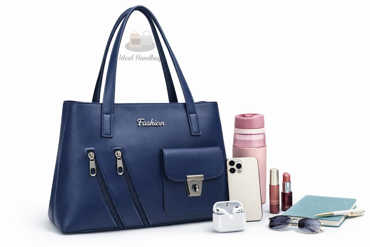 Elegant Navy Blue Handbag For Modern Women