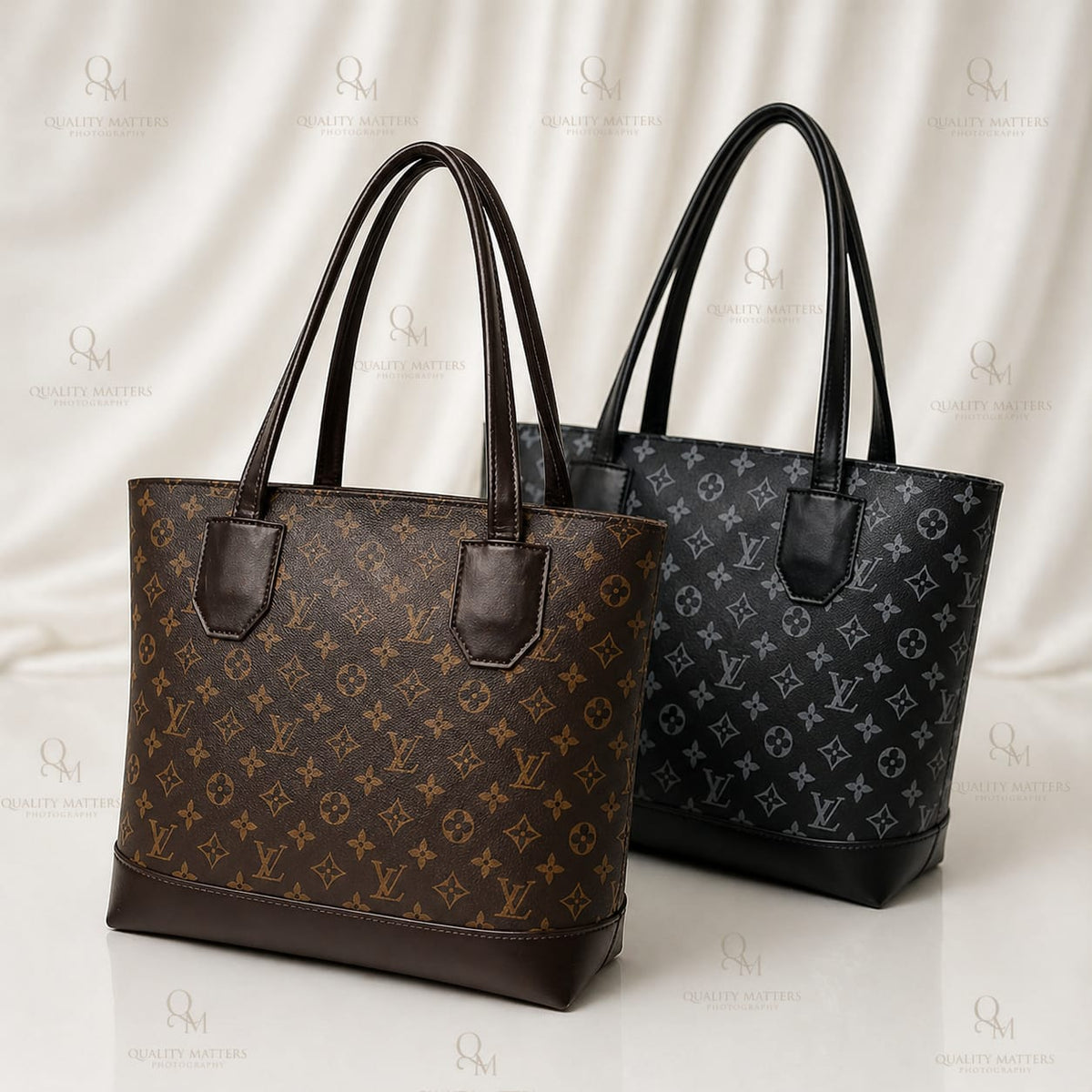 Luxury Brown Monogram Tote Bag