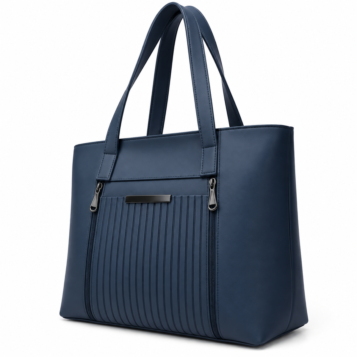 Midnight Blue Side Profile Tote Bag