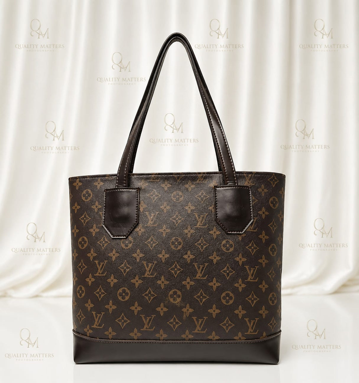 Luxury Brown Monogram Tote Bag